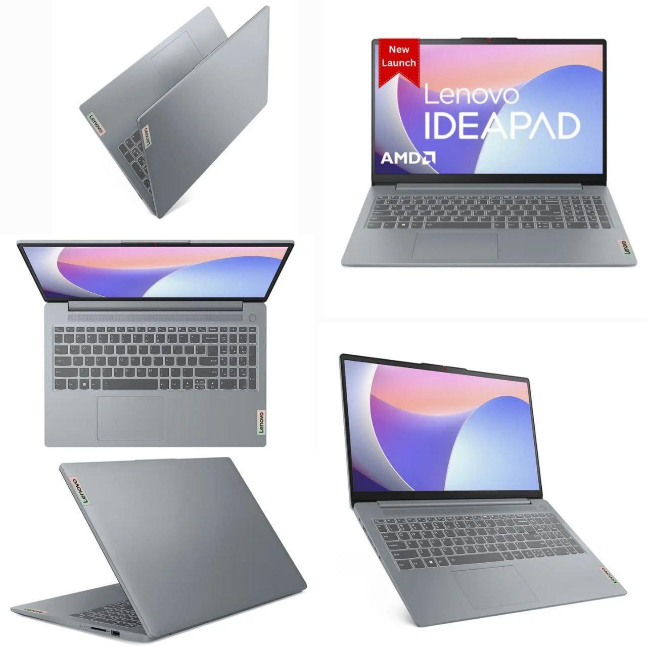 لپ‌تاپ Lenovo IdeaPad Slim 3 با پردازنده Athlon 7120U، رم DDR5، حافظه SSD و گرافیک Radeon
